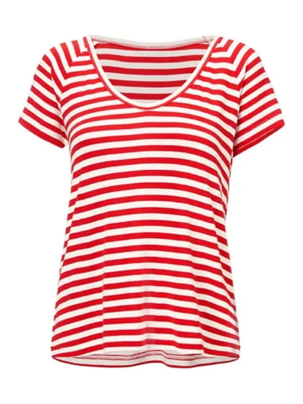 Cabi Shrunken Tee Red and White Raglan Top Size M EUC - Picture 1 of 6
